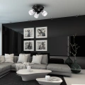 Lampa sufitowa - BEST (round) - czarny - 3xE14 - ML9973 - realizacja