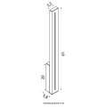 Lampa elewacyjna LED 12W 4000K - LANGER LGD-610 - rysunek techniczny