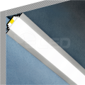 Profil aluminiowy LED TRIO10 anodowany z kloszem - 1mb - przekrój