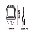 Lampa uliczna LED VT-15031ST 30W 2400lm 80lm/W z czujnikiem zmierzchu - rysunek techniczny