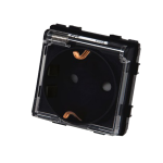 Moduł gniazda elektrycznego schuko z klapką 16A czarny - TM6242B - TOUCHME