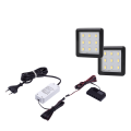 Punktowa oprawa meblowa LED SQUARE3 - Czarna - 12V 2,5W + zasilacz - zestaw
