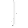 Lampa elewacyjna LED 15W 4000K - LANGER LGD-810 - rysunek techniczny