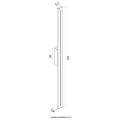 Lampa elewacyjna LED 26W 4000K 101cm - LANGER LGM-1010 - rysunek techniczny
