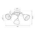 Lampa sufitowa - CLARA - złoty - 3xE27 - ML2760 - wymiary