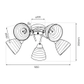 Lampa sufitowa - CLARA - chrom - 5xE27 - ML2759 - wymiary