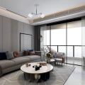 Lampa sufitowa - CONNOR - biały/chrom - 2xE27 - MLP0876 - realizacja