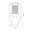 Solarna latarnia uliczna LED KOBRA z panelem fotowoltaicznym i pilotem - 200W 1700lm 6500K IP65 - EKO0548 - wymiary