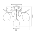 Lampa sufitowa - ELLA - chrom - 3xE27 - ML2762 - wymiary