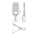 Latarnia uliczna LED ALLEY - 10W 4000K 230V - EKO9910 - wymiary