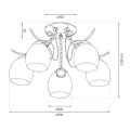 Lampa sufitowa - ELLA - chrom - 5xE27 - ML2763 - wymiary