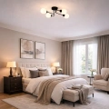 Lampa sufitowa - KING - czarny - 4xE27 - ML2755 - realizacja