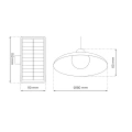 Lampa solarna LED SATURN pojedyncza z panelem fotowoltaicznym i pilotem - 6W 80lm 4000K IP44 - EKO9150 - wymiary