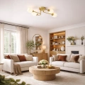 Lampa sufitowa - KING - złoty - 4xE27 - ML2757 - realizacja