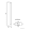 Lampa ogrodowa stojąca LED 16W 4000K 60cm - LINEA 16702-600 - rysunek techniczny