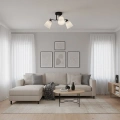 Lampa sufitowa - PAFOS - czarny - 3xE27 - ML2257 - realizacja