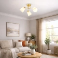 Lampa sufitowa - PAFOS - złoty - 3xE27 - ML2765 - realizacja
