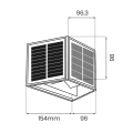 Lampa solarna LED WINGS z czujnikiem zmierzchu - 50lm 6000K IP54 - EKO9098 - wymiary