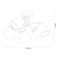 Lampa sufitowa - PAFOS - chrom - 5xE27 - ML2261 - wymiary
