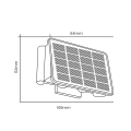 Lampa solarna LED ALF z czujnikiem zmierzchu - 50lm 3000K IP54 - EKO9099 - wymiary
