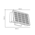 Lampa solarna LED ALF z czujnikiem zmierzchu - 50lm 6000K IP54 - EKO9100 - wymiary