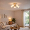 Lampa sufitowa - PAFOS - złoty - 5xE27 - ML2766 - realizacja