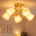 Lampa sufitowa - PAFOS - złoty - 5xE27 - ML2766