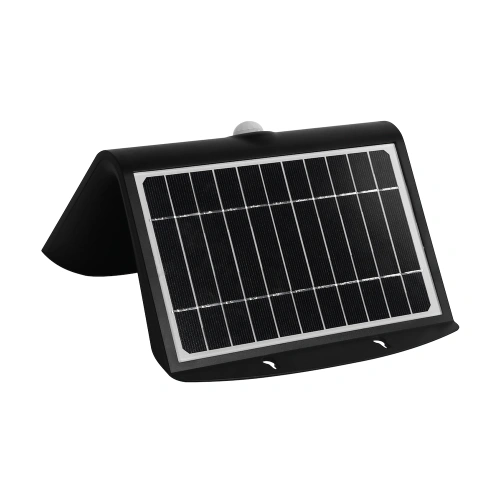 Lampa solarna LED BUTTERFLY - czarna - 6,8W 800lm 4000K IP65 - EKO3881 - panel solarny