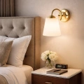 Lampa ścienna - PAFOS - złoty - 1xE27 - ML2764 - realizacja