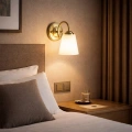 Lampa ścienna - PAFOS - złoty - 1xE27 - ML2764 - realizacja