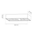 Lampa solarna LED BRICK - czarna - 6W 800lm 4000K IP65 - EKO9181 - wymiary