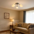 Lampa sufitowa - PORTOS - chrom - 3xE14 - ML2266 - realizacja