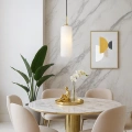 Lampa wisząca - VESTA - złoty - 1xE27 - ML1803 - realizacja