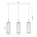 Lampa wisząca - VESTA - złoty - 3xE27 - ML1804 - wymiary