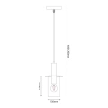 Lampa wisząca - ARCADIA - czarny - 1xE27 - ML1818 - wymiary