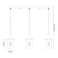 Lampa wisząca - ARCADIA - złoty - 3xE27 - ML1817 - wymiary