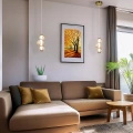 Lampa wisząca - BOLLA - złoty - 12W LED - ML1424 - realizacja