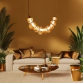 Lampa wisząca - BOLLA - złoty - 36W LED - ML1428 - realizacja