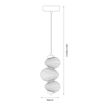 Lampa wisząca - BOLLA - chrom - 12W LED - ML1425 - wymiary