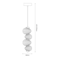 Lampa wisząca - BOLLA - chrom - 17W LED - ML1423 - wymiary
