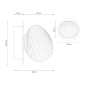 Lampa ścienna - BOLLA - chrom - 3W LED - ML1431 - wymiary