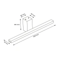 Lampa łazienkowa - ARTEMIS - chrom - 13,8W LED 60CM - ML1021 - wymiary