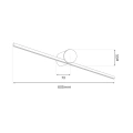 Kinkiet łazienkowy ARTIST Złoty 9W LED 60cm - ML2050 - wymiary