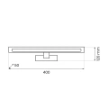 Kinkiet łazienkowy KLIMT Czarny 8W LED 40cm - CCT - ML2035 - wymiary