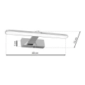 Lampa łazienkowa - SPLASH - chrom - 8W LED 40CM - ML5613 - wymiary