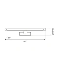 Kinkiet łazienkowy KLIMT Biały 8W LED 40cm - CCT - ML2037 - wymiary