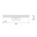 Kinkiet łazienkowy KLIMT Biały 12W LED 60cm - CCT - ML2038 -wymiary