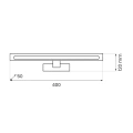Kinkiet łazienkowy KLIMT Chrom 8W LED 40cm - CCT - ML2039 -wymiary
