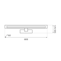 Kinkiet łazienkowy KLIMT Złoty 12W LED 60cm - CCT - ML2042 - wymiary