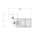 Lampa sufitowa - VERTICAL SPOT - biały - 1xGU10 - ML0304 - wymiary